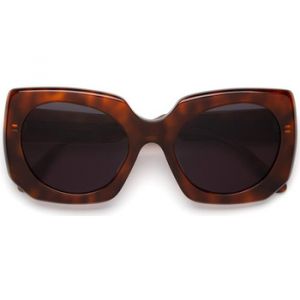 MARNI Unisex Jellyfish Lake Blonde Havana BZU Lunettes de soleil Acétate Havane Gris Carré Normale