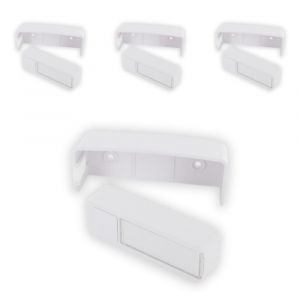 DIO Lot de 4 boutons poussoirs sans fil LED - transmission 150m - Blanc - Chacon