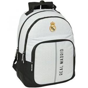 Safta School Bag Real Madrid C.F. 24/25 White Grey 32 x 42 x 15 cm