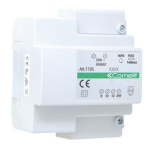 Comelit Transformateur rail DIN 60VA 0-230V / 0-12V-24 5 modules - 1195