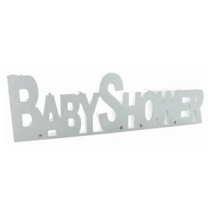 Ruedelafete Lettres Baby Shower 40cm en bois Blanc