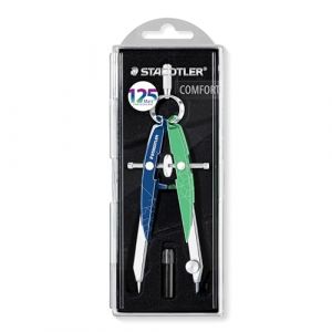 Staedtler Mars Comfort 556 00-MA1 Compas de géométrie de précision, tête ronde et vis centrale, compas Mars Comfort 556 Mars Édition anniversaire