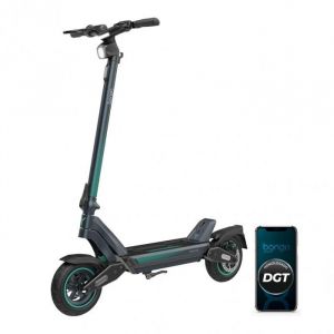 Cecotec Trottinette &eacute;lectrique Bongo Y65 Connected 500W Autonomie 65km Roues 10" Suspension LCD Noir Bleu-vert