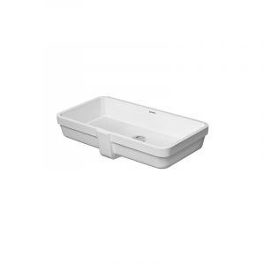 Duravit Vero Air lavabo encastr&eacute; 60x31cm, avec trop-plein, sans table de robinetterie, sans trou de robinet, pour montage par le bas, Coloris: