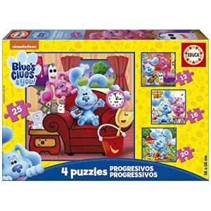 Image de Educa 4 Puzzles progressifs Blue's Clues 12-16-20-25 pièces