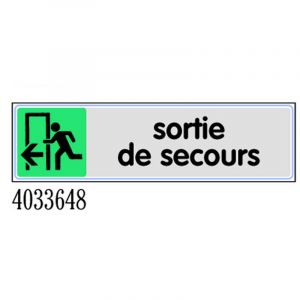 Image de Novap Plaquette Sortie de secours flèche gauche - Plexiglas couleur 170x45mm - 4033648