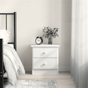 VidaXL Table de chevet alta blanc 43x35x40,5 cm bois de pin massif