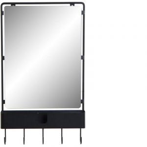 Dkd Home Decor Porte-Manteau Mural en métal Noir 40 x 9 x 72 cm