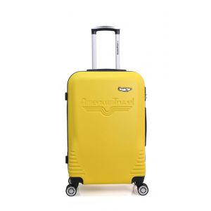 AM TRAV VALISE GRAND FORMAT ABS 75cm 4 roues DC JAUNE