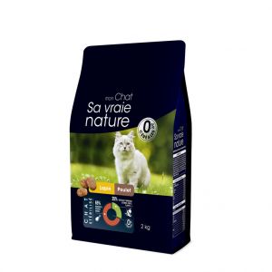 Sa vraie nature Croquettes Chat Stérilisé Lapin et Poulet 2 kg