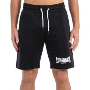 Lonsdale Scarvell Shorts, Noir/Blanc, M Homme