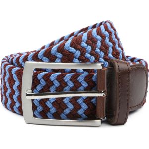 Suitable Ceinture tiss&eacute;e Bleu Marron taille 95