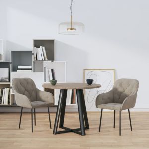 VidaXL Chaises de salle &agrave; manger 2 pcs Gris clair Velours Gris