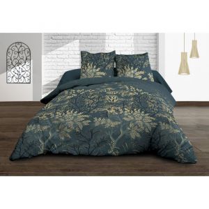 Housse de Couette 220x240 + 2 taies - Pur Coton 57 Fils - Hevea, Vert