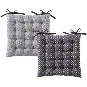 Galette de chaise GIENS double face gris