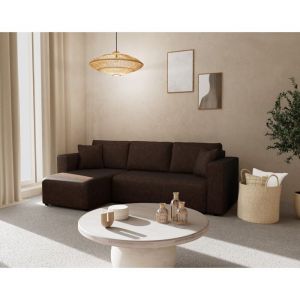 Bestmobilier - Topaze - canapé d'angle réversible 4 places convertible avec coffre en simili