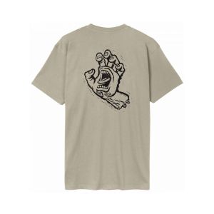 Santa cruz Stamped Screaming Hand T-Shirt marron