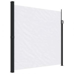 VidaXL Auvent latéral rétractable Blanc 200x600 cm, écran d’intimité de Jardin, Brise-Vue de Balcon, écran d'extérieur, Brise-Vue d'extérieur