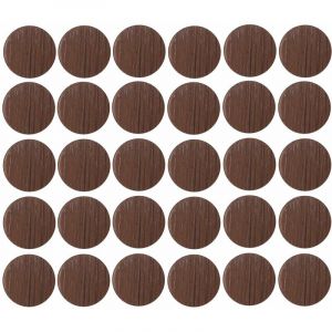 Cyclingcolors 30x Cache vis adhésif autocollant diamètre 20mm bouchon trou meuble table chaise maison, bois marron chêne lisse