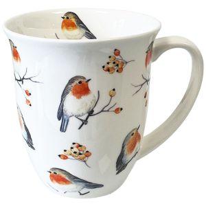 Enesco Tasse en Porcelaine Fine Robin Family