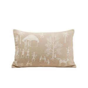 Housse de coussin 40x60 cm Beige et écru