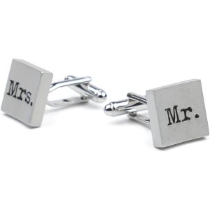 Boutons de Manchette Profuomo Mr. & Mrs Argenté