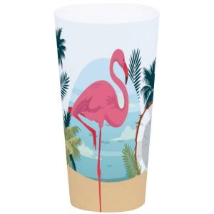 Ruedelafete Grand Gobelet Tumbler Flamant rose en plastique 17cm