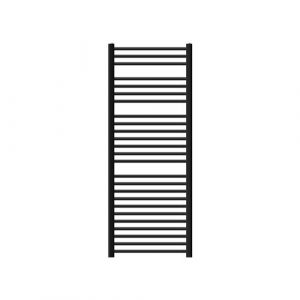 LuxeBath Radiateur &eacute;lectrique pour salle de bain Sahara 600x1500 mm noir courb&eacute; raccord