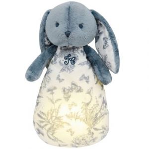 Tartine et chocolat Augustin le Lapin Veilleuse Musical - Toile de Jouy Bleu