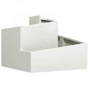 VidaXL Cache-pot de jardin Blanc 60 x 60 x 50 cm Acier