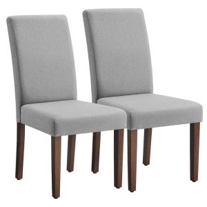 Lot de 2 chaises de salle à manger 58 x 48 x 100 cm gris tourterelle