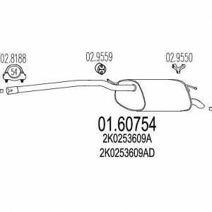 Image de MTS Silencieux arrière 01.60754 d'origine