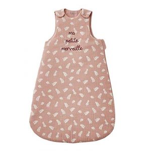 Vertbaudet Gigoteuse sans manches en gaze de coton bio* MERVEILLE rose poudré 18/36M