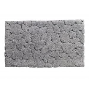 Tapis de bain gris 100x60 en coton
