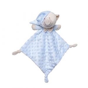 Interbaby Doudou Ours en Bleu pour Bébé 1 Unité DU003-01