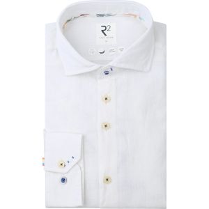 R2 Amsterdam Chemise R2 Chemise Blend en Lin Blanc