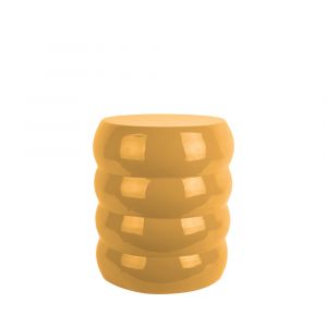 Present time Tabouret en métal ø42cm - Jaune moutarde