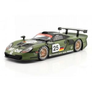 Voiture Miniature de Collection - WERK 83 - Porsche 911 GT1 - Le Mans 1997 - Vert / Noir - 1/18