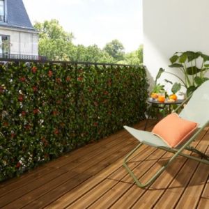 Nature Treillis extensible en osier avec feuillage - Bougainvilliers - 100 x 200 cm