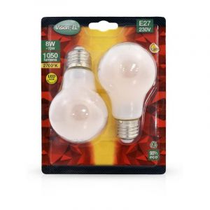 Vision-El LOT de 2 ampoules 8W LED FILAMENT (&eacute;q 70W) Culot E27 - 2700&deg;K - 1050 lumens -