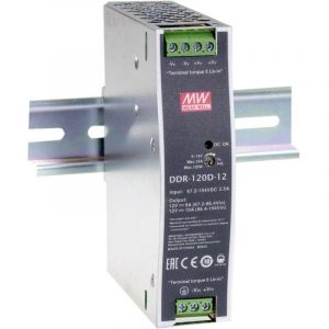 Mean well DDR-120C-12 Convertisseur CC/CC pour rail (DIN) 12 V/DC 10 A 120 W Nbr. de sorties:1 x Contenu 1 pc(s)