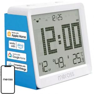 Thermomètre hygromètre connecté wifi (hub requis), moniteur de température et d'humidité compatible avec apple home, alex - Meross