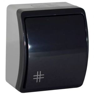 Interrupteur permutateur &eacute;tanche gris anthracite IP44 KOALA