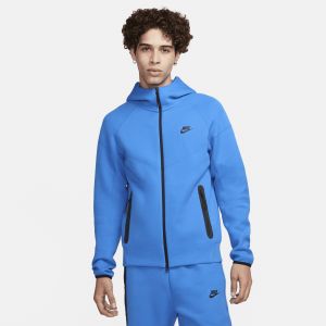 Nike Sweat à Capuche Zippé Fleech Tech Homme - Light Photo Blue/Black, Light Photo Blue/Black - Taille XS