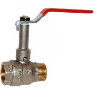 sferaco Vanne d'arr&ecirc;t M/F ACS 1/2"" (15/21) Poign&eacute;e plate rouge avec prolongateur