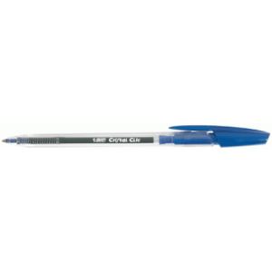 Image de Bic 20 stylos bille Cristal Clic bleu pointe moyenne