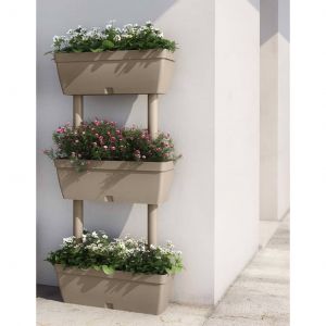 VidaXL Jardini&egrave;res 6 pcs 100 cm Taupe