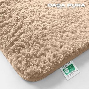 Tapis de bain Sky Uni Polyester Beige cr&egrave;me 70 x 120 cm - Beige