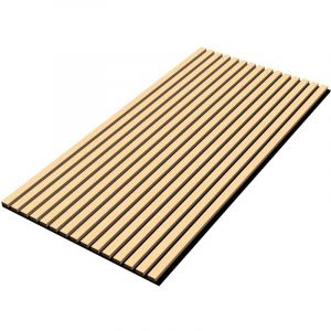 Helloshop26 - Panneaux acoustiques vang mdf 120 x 60 effet chêne neu.holz - Beige