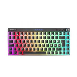 Marsgaming MKCLOUD, Clavier Mécanique sans Fil RGB Noir, Ultra-Compact 75%, Switch Outemu SQ Pro Rouge, Langue Français